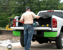 Pickup bed cargo box for small tools