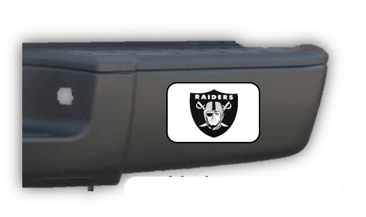 GM Silverado Bumper Cover with backlit Raiders Sticker