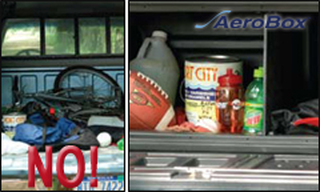Clean up truck bed with AeroBox truck cargo box