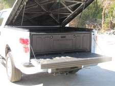 Truck bed box with Tonneau cover