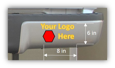 Your Logo Here on Brushed Titanium Ford F150 Bumper Cover