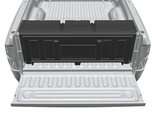 Rear mounted truck bed box