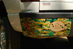 BUMPERSHELL truck bumper cover with BRITESHELL back lit bumper Ducks Unlimited logo