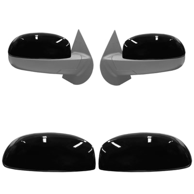 Gloss Black Truck Mirror Cover/Overlay for Silverado, and Sierra to cover chrome